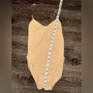 Capezio Beige/Tan Dance Leotard with Clear Straps